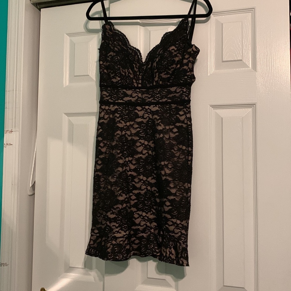 Black mesh short dress. Size 1 from macys